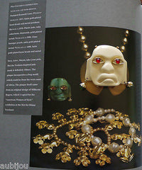 Vintage Kenneth Jay Lane KJL Precolumbian Tribal Olmec Mask Lucite Brooch Pin 1970's