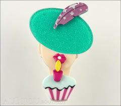 Erstwilder 5th Birthday Chic Lady Brooch Pin Side