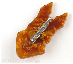 Erstwilder Alsatian Dog Brooch Pin Abbey Amber Back
