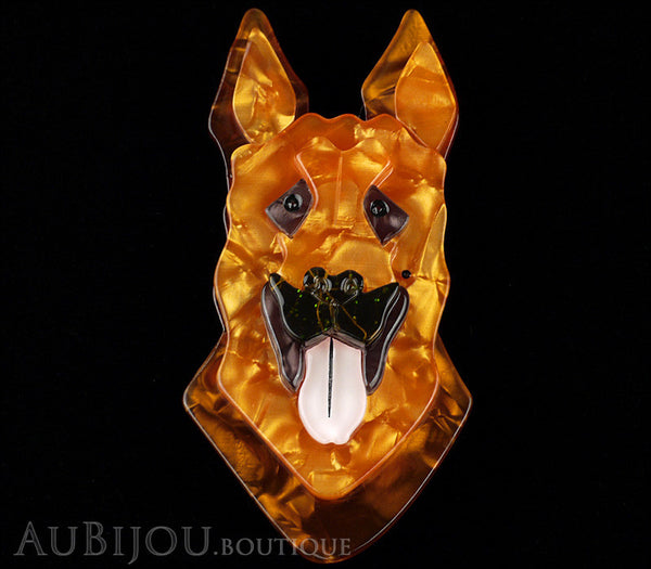 Erstwilder Alsatian Dog Brooch Pin Abbey Amber Gallery