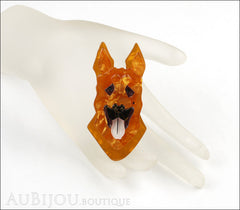 Erstwilder Alsatian Dog Brooch Pin Abbey Amber Mannequin