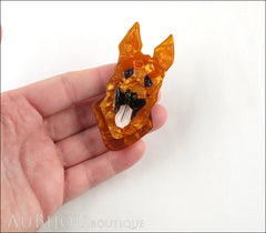 Erstwilder Alsatian Dog Brooch Pin Abbey Amber Model