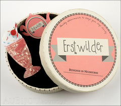 Erstwilder American Diner Pin Brooch Shake Rattle Roll Box
