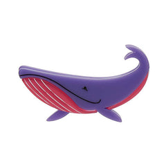 Erstwilder Big Blue Whale Brooch Pin Front