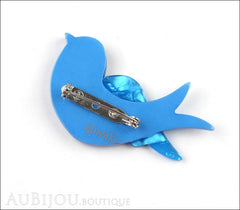 Erstwilder Bird Brooch Pin Anouk's Lost Letter Blue Back