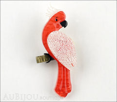 Erstwilder Bird Brooch Pin Carnaboo the Cockatoo Pink White Front