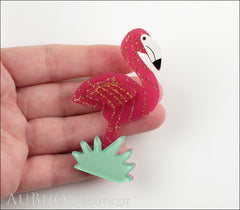 Erstwilder Bird Brooch Pin Flamboyant Flamingo Funk Fuchsia Gold Model