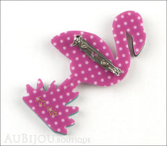 Erstwilder Bird Brooch Pin Flamboyant Flamingo Funk Purple Polka Dot Back