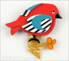 Erstwilder Bird Brooch Pin Penny's Perch Robin Red Front
