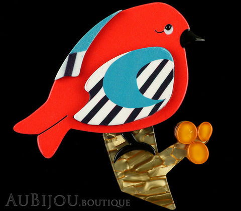 Erstwilder Bird Brooch Pin Penny's Perch Robin Red Gallery