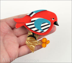 Erstwilder Bird Brooch Pin Penny's Perch Robin Red Model