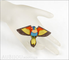 Erstwilder Bird Brooch Pin Rainbow Lorie Parrot Mannequin