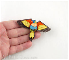 Erstwilder Bird Brooch Pin Rainbow Lorie Parrot Model
