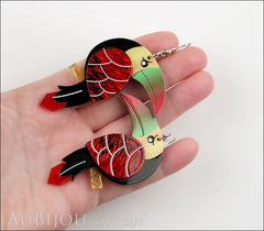 Erstwilder Bird Earrings Terrence Toucan Black Red Model