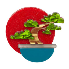 Erstwilder Breathtaking Bonsai Tree Brooch Pin Front