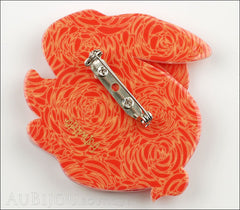 Erstwilder Brooch Pin Bebe The Bunny Orange Back