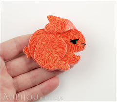 Erstwilder Brooch Pin Bebe The Bunny Orange Model
