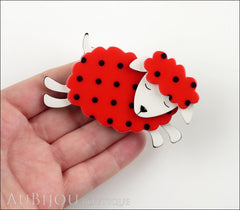 Erstwilder Brooch Pin Bellamy the Black Sheep Red Model