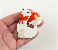 Erstwilder Brooch Pin Celicia Seal White Red Model