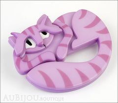 Erstwilder Brooch Pin Cheeky Cheshire Cat Purple Side
