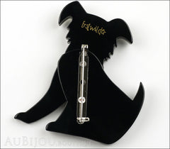 Erstwilder Brooch Pin Coby Collie Dog Black White Back