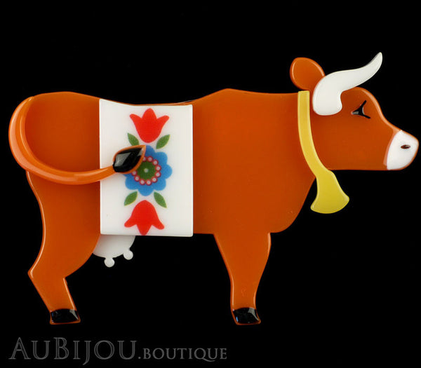 Erstwilder Brooch Pin Daisy Cow Orange Gallery