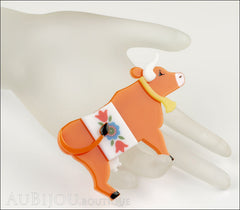 Erstwilder Brooch Pin Daisy Cow Orange Mannequin