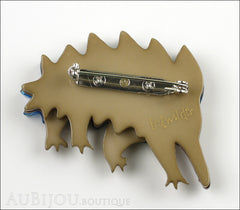 Erstwilder Brooch Pin Egbert the Echidna Blue Back