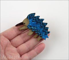 Erstwilder Brooch Pin Egbert the Echidna Blue Model