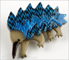 Erstwilder Brooch Pin Egbert the Echidna Blue Side