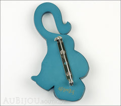 Erstwilder Brooch Pin Eli the Elephant Blue Back