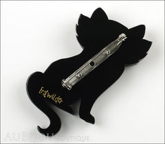 Erstwilder Brooch Pin Elissa the Indie Cat Jet Black Fuchsia Back