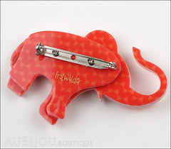 Erstwilder Brooch Pin Elizaveta The Elephant Red Back