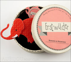 Erstwilder Brooch Pin Elizaveta The Elephant Red Box