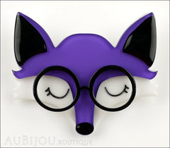 Erstwilder Brooch Pin Emry The Asleep Fox Purple Front
