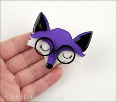 Erstwilder Brooch Pin Emry The Asleep Fox Purple Model