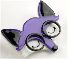 Erstwilder Brooch Pin Emry The Asleep Fox Purple Side