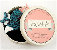 Erstwilder Brooch Pin Faustine Fox Turquoise Box