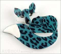 Erstwilder Brooch Pin Faustine Fox Turquoise Front