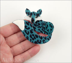 Erstwilder Brooch Pin Faustine Fox Turquoise Model