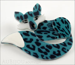 Erstwilder Brooch Pin Faustine Fox Turquoise Side