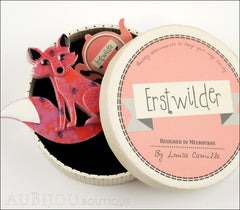 Erstwilder Brooch Pin Frond Fox Mauve Box