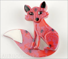 Erstwilder Brooch Pin Frond Fox Mauve Front