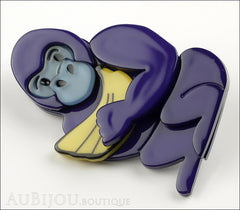 Erstwilder Brooch Pin Giggles The Gorilla Purple Side