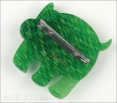 Erstwilder Brooch Pin Hilda Hippo Green Back