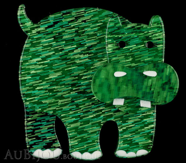 Erstwilder Brooch Pin Hilda Hippo Green Gallery