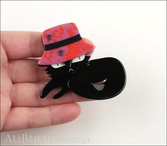 Erstwilder Brooch Pin Inspector Cat Black Purple Model