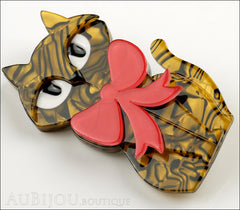 Erstwilder Brooch Pin Kat Cat Tortoise Red Side