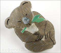 Erstwilder Brooch Pin Kevin Koala Grey Side