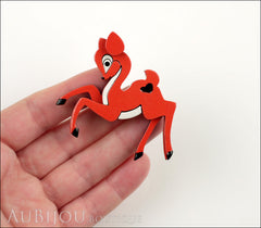 Erstwilder Brooch Pin Little Lockhart Deer Orange Model